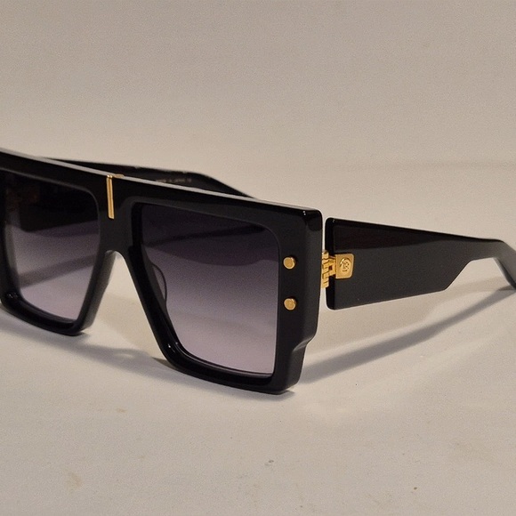 Balmain Black and Gold Sunglasses - Picture 1 of 7